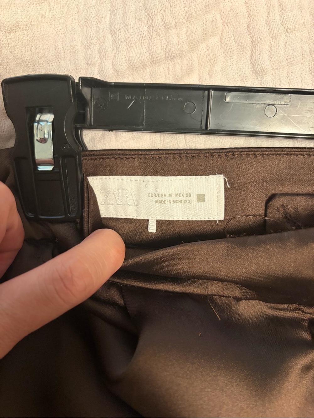 Zara Chocolate Brown Satin Balloon Trousers - Picture 2 of 3